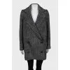 Cropped double-breasted coat