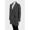Cropped double-breasted coat