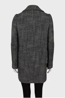 Cropped double-breasted coat