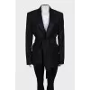 Wool jacket with belt