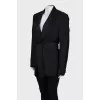 Wool jacket with belt