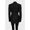 Wool jacket with belt