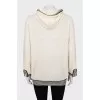 Cashmere cardigan with hood