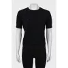 Cashmere T-shirt with rhinestones