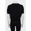 Cashmere T-shirt with rhinestones