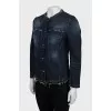 Fitted denim jacket with decor