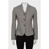 Wool jacket in check print