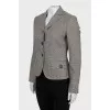 Wool jacket in check print