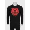 Men's sweatshirt with red print