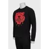 Men's sweatshirt with red print