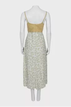Midi dress with straps and tag