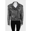 Relaxed leather jacket