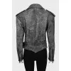 Relaxed leather jacket