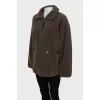 Eco-fur loose-fitting jacket