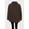 Eco-fur loose-fitting jacket