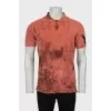 Men's straight-fit polo with print