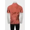 Men's straight-fit polo with print