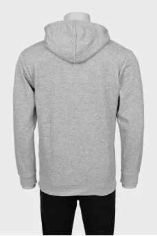 Men's hoodie with embroidered logo and tag