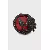 White gold ring with diamonds