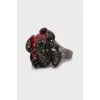 White gold ring with diamonds