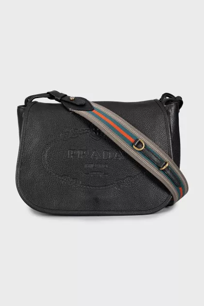 Crossbody bag with embossed logo