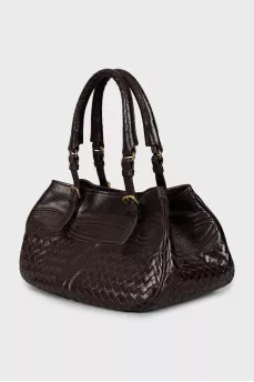 Brown tote bag