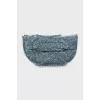 Snakeskin-embossed clutch