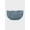 Snakeskin-embossed clutch