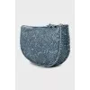 Snakeskin-embossed clutch