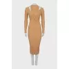 Ribbed bodycon midi dress