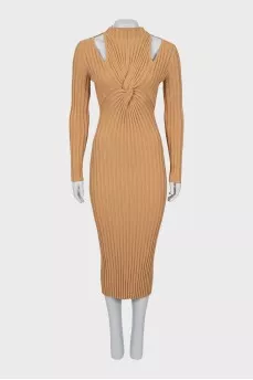 Ribbed bodycon midi dress
