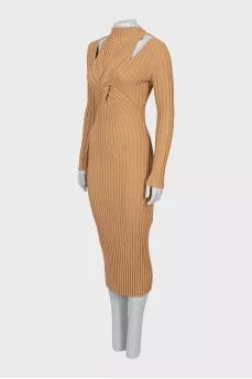 Ribbed bodycon midi dress