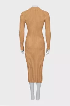 Ribbed bodycon midi dress