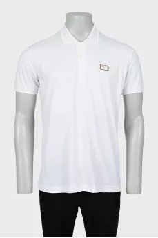Men's polo shirt with signature patch