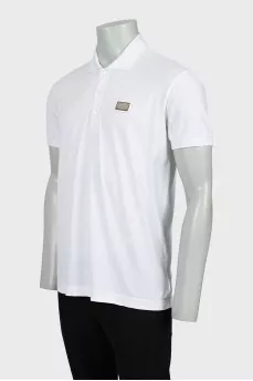 Men's polo shirt with signature patch