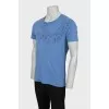 Men's blue printed T-shirt