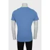 Men's blue printed T-shirt