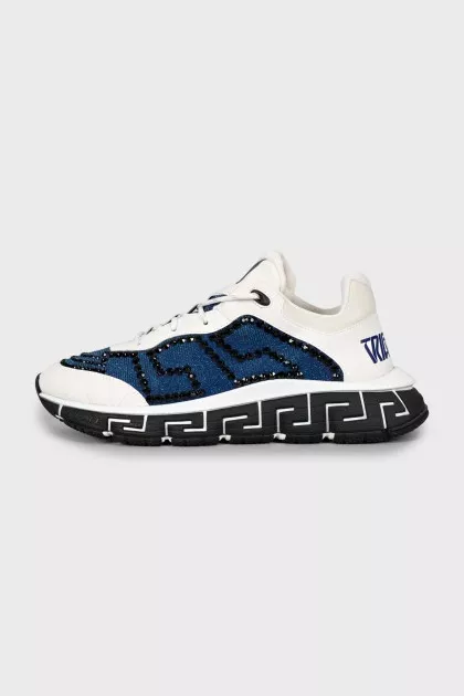 Men's sneakers decorated with rhinestones