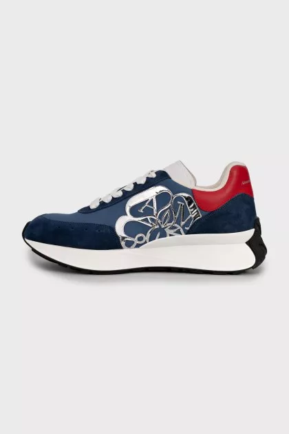 Men's sneakers with contrast heel