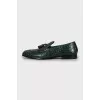 Men's loafers with embossed leather