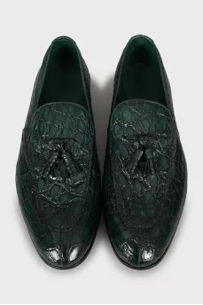 Men's loafers with embossed leather
