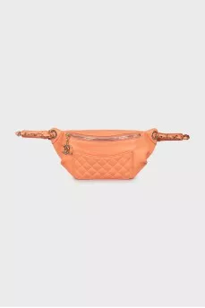 Belt bag with gold-tone hardware