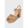 Open toe suede sandals