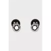Men's silver cufflinks with onyx