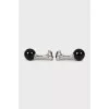 Men's silver cufflinks with onyx