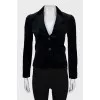 Slim fit velor jacket