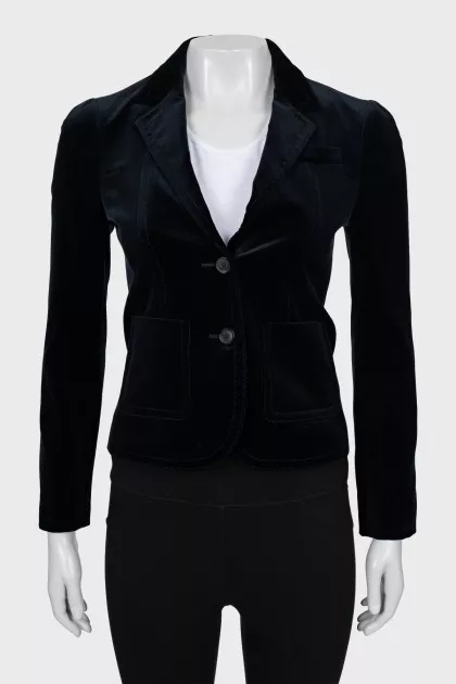 Slim fit velor jacket