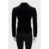 Slim fit velor jacket