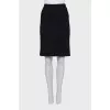 Wool skirt with slit