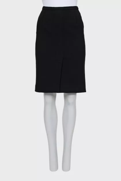 Wool skirt with slit